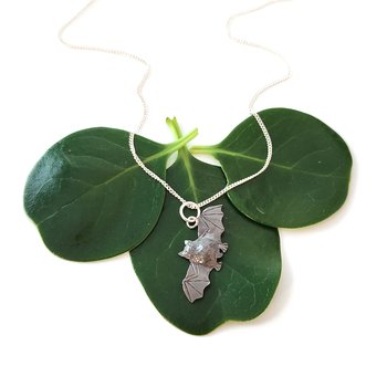 Mini Pekakeka Bat Dangly Necklace-jewellery-The Vault
