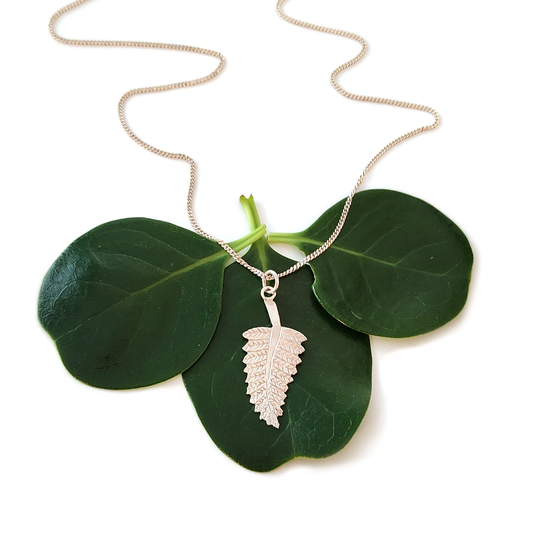 Fern Leaf Pendant Silver 