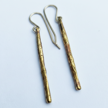 Whiti Earrings Reticulated Brass -jewellery-The Vault