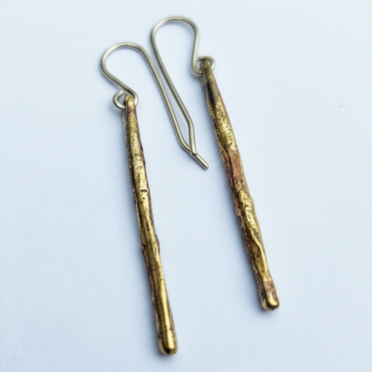 Whiti Earrings Reticulated Brass 