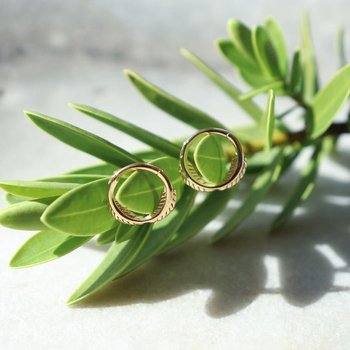 Fern Huggies Gold Plate-jewellery-The Vault