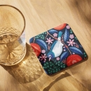 Waxeyes & Mandarins Sqaure Coaster Single