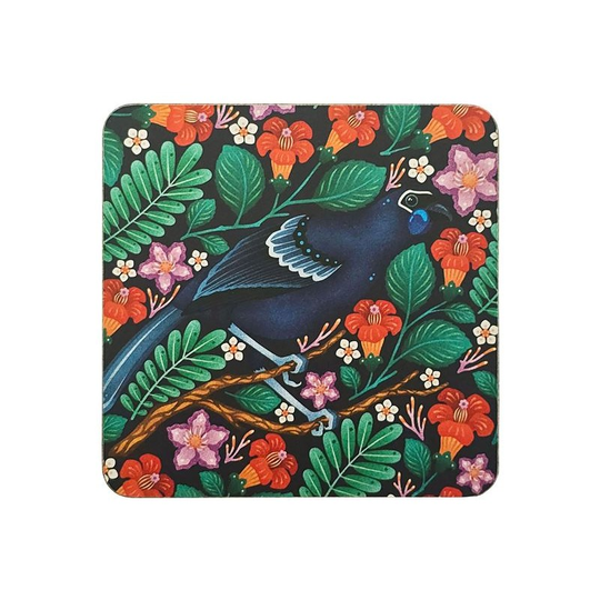 Kokako Sqaure Coaster Single