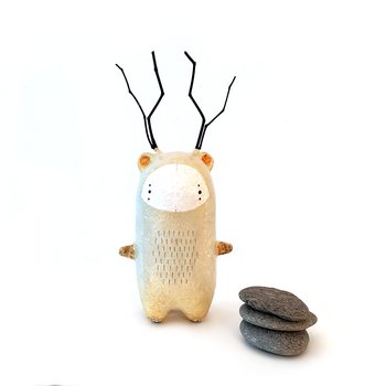 Wil the Wood Sprite Totem Paper Mache Sculpture-artists-and-brands-The Vault