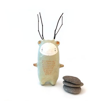 Rmi the Wood Sprite Totem Paper Mache Sculpture-artists-and-brands-The Vault
