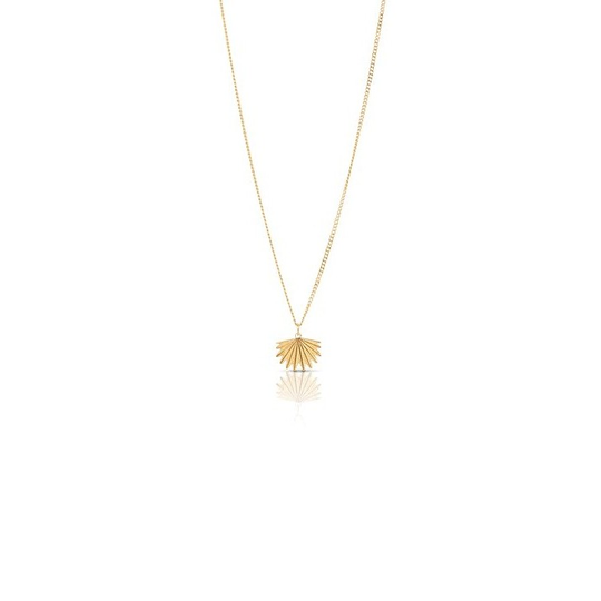 Mini Fan Tail Pendant Gold Plate