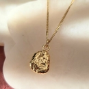 Small Molten Pebble Necklace Gold Plate