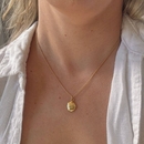 Small Molten Pebble Necklace Gold Plate