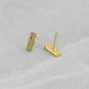 Mini Bar Studs Gold Plate