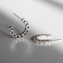 Elements Hoop Stud Earrings Silver