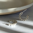 Elements Hoop Stud Earrings Silver