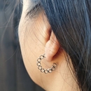 Elements Hoop Stud Earrings Silver