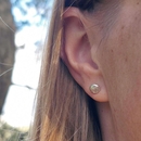 Midi Molten Nugget Studs Silver