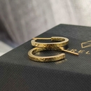 Hoop Stud Earrings Small Gold Plate