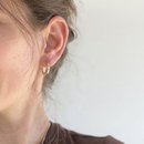 Hoop Stud Earrings Small Gold Plate