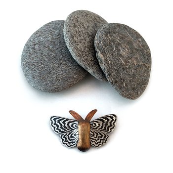 Moth Brooch Silver-jewellery-The Vault