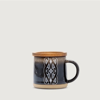 Ceramic Espresso Mug Miriama Grace-Smith Black-lifestyle-The Vault