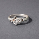 Ember Silver Ring Lab Sapphire Cluster