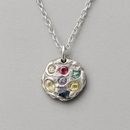 Constellation Round Pendant Synthetic Sapphires