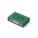 Lexon Flip Classic Rubber Alarm Clock Emerald Green