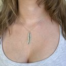 Tui Feather Necklace Brushed Silver