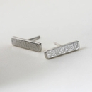 Bar Stud Earrings Silver