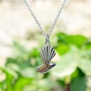 Petite Piwakawaka Necklace Silver