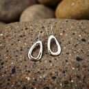 Petite Open Drop Earrings Silver