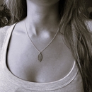Petite Leaf Necklace Silver