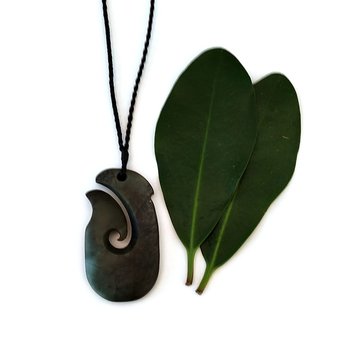Pounmau Pendant Hei Matau Large-jewellery-The Vault