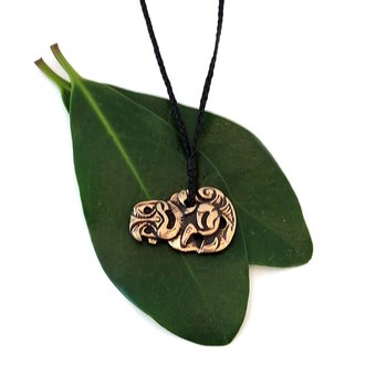 Hei Tiki Pendant Bronze Medium-jewellery-The Vault