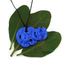 3D Printed Hei Tiki Pendant Blue