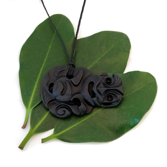 3D Printed Hei Tiki Pendant Black