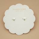 Fantail Studs Silver Olive