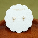 Lotus Studs Gold Plate