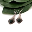 Silver Lanterns Earrings with Pounamu