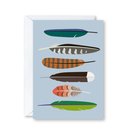 Native Bird Feathers Card