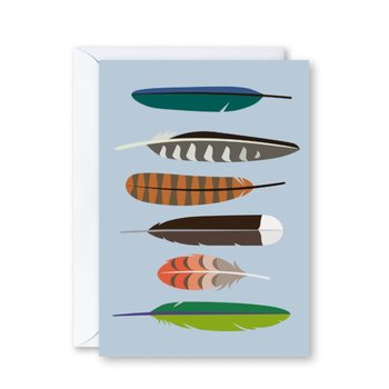 Native Bird Feathers Card-cards-The Vault