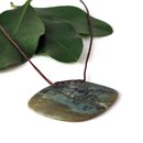 Pounamu Pendant Stitched Freeform