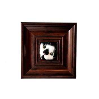 Hand Felted Cat in Frame-lifestyle-The Vault