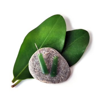Pounamu Earrings Silver Hooks-jewellery-The Vault