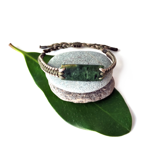 Pounamu Bracelet Adjustable Multi Moss Cord