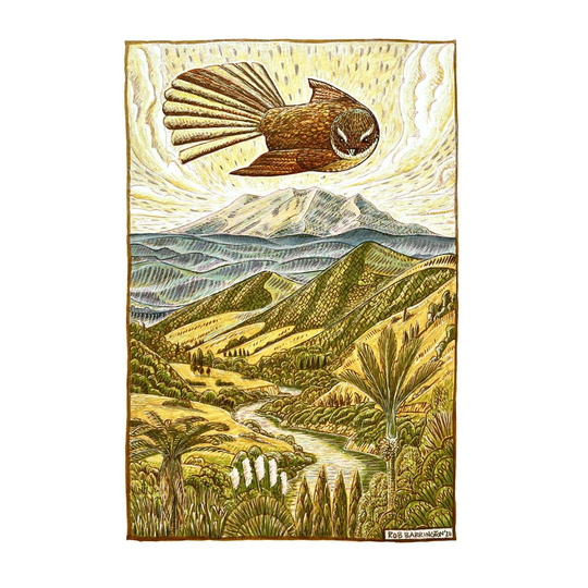 Piwakawaka at Whanganui A4 Print