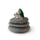 Facet Pounamu on Kowhai Cuff Ring