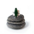 Facet Pounamu on Kowhai Cuff Ring