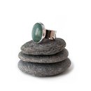 Small Round Pounamu Fern Band Ring