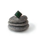 Medium Square Facet Pounamu Tapered Band