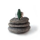 Fern Cuff Ring w Faceted Pounamu