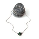 Square Facet Pounamu Corner Set Necklace