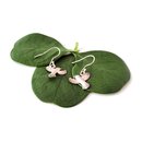 Grey Warbler Earrings Silver